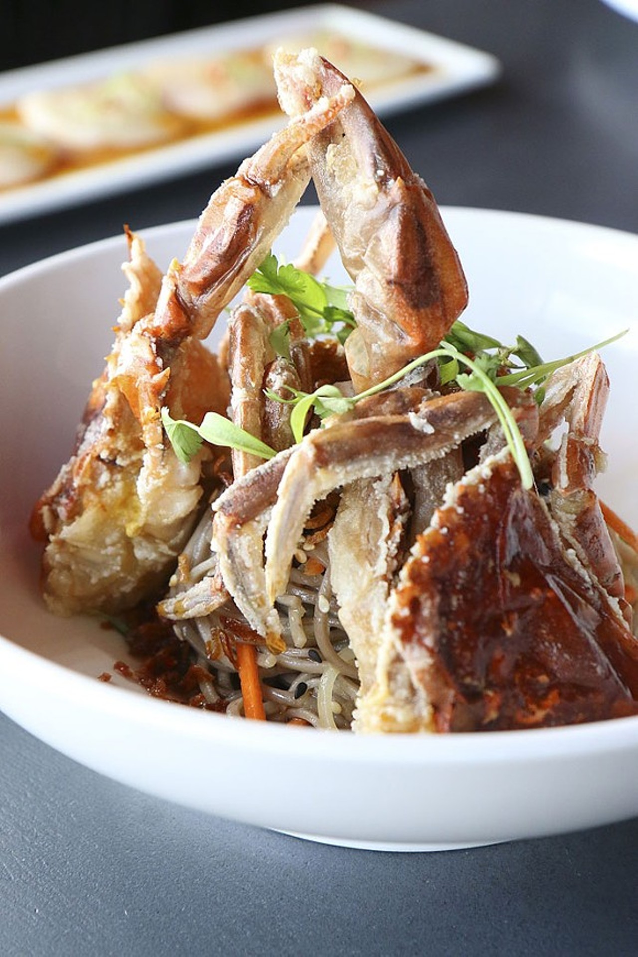 Must try: Soft shell crab with soba noodle. MT file photo.