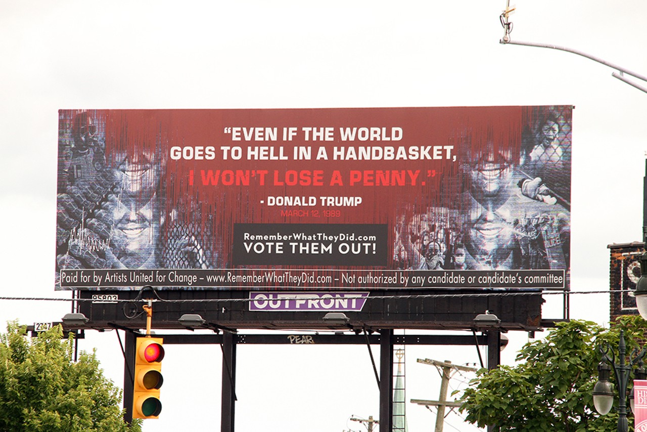 Here's a look at some of the anti-Trump billboards and posters in Michigan