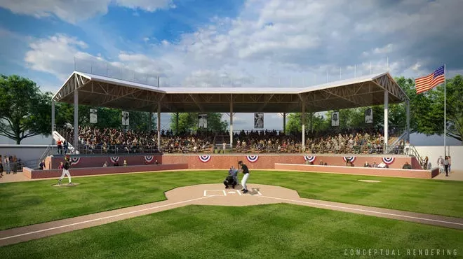 Rendering of a renovated Hamtramck Stadium.