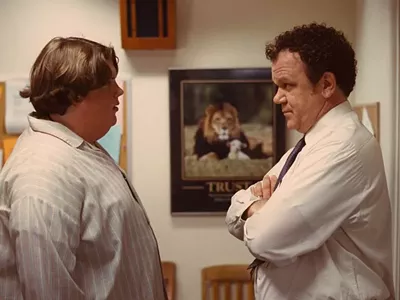 Jacob Wysocki (left) and John C. Reilly in Terri.