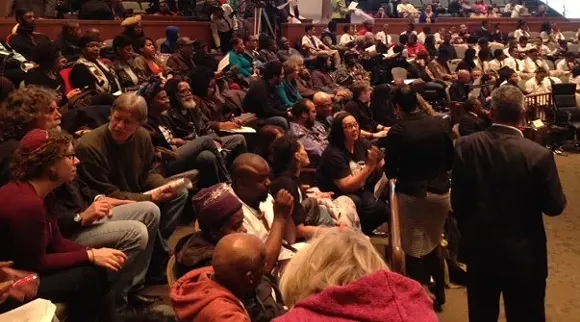 Detroit City Council chambers were filled with people there to address the imminent wave of foreclosures in the city. - Progress Michigan