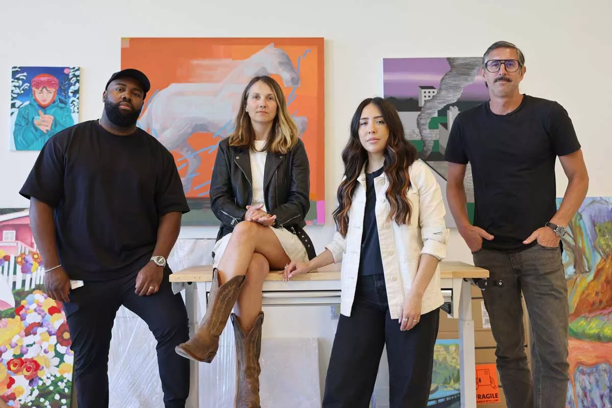 Image: The ArtClvb team, from left: Justin Norman, Dorota Coy, Kara Barnes, Steve Coy.