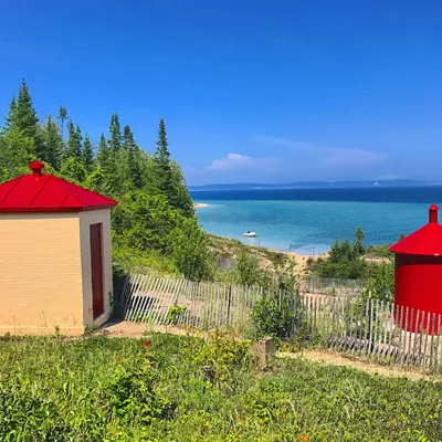 North Manitou Island To withdraw from humanity there’s the remote North Manitou Island off Lake Michigan. This uninhabited island has been left to nature and has 15,000 acres of wilderness. There are no shops or restaurants so be sure to bring food, especially for the munchies. Pitch a tent, turn your phone off, and enjoy.