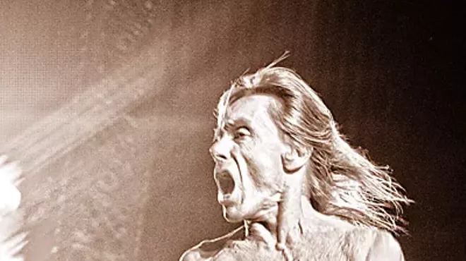 Iggy Pop getting things started at The Michigan Theater.