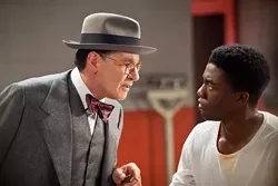 In 42, Harrison Ford is Dodgers manager Branch Rickey to Chadwick Boseman’s Jackie Robinson.