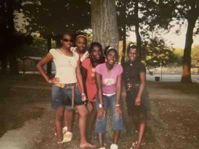 Breonna Taylor, second from left, is pictured with three of her sisters and a cousin.