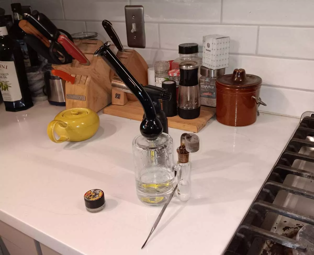 Image: The dab rig: where the magic happens.