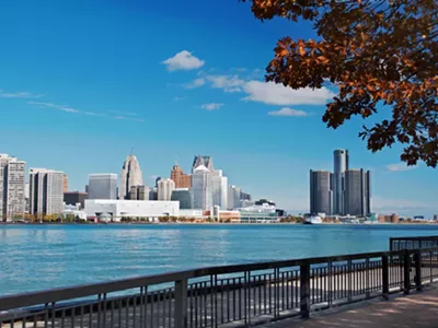 The Detroit River.