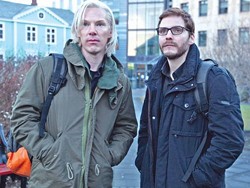 Julian Assange (Benedict Cumberpatch) and Daniel Domscheit-Berg (Daniel Brühl) plan to rid the world of secrets, but their own smarm gets in the way.