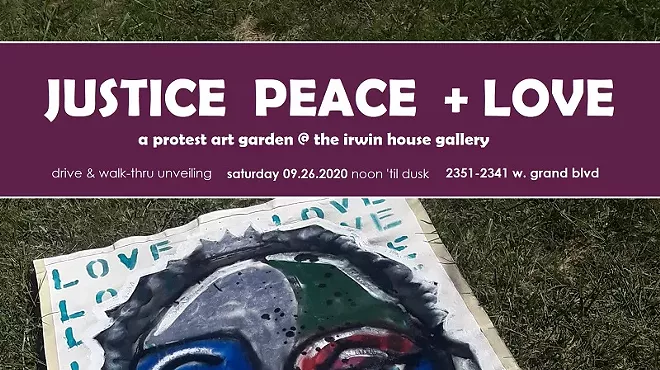 Image: JUSTICE PEACE + LOVE