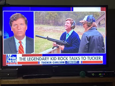 "The legendary Kid Rock" joined Tucker Carlson's Fox News show on Monday night.