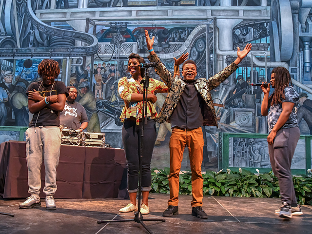 Youth perform at an MC Olympics competition at the Detroit Institute of Arts. The Knight Foundation is accepting applications for the 2021 Knight Arts Challenge.