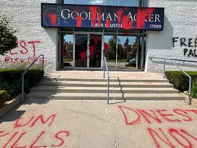 Image: Activists deny pro-Palestinian graffiti at U-M regent’s office is ‘antisemitic’ (2)