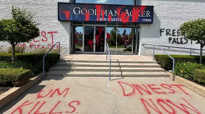 Image: Activists deny pro-Palestinian graffiti at U-M regent’s office is ‘antisemitic’ (2)