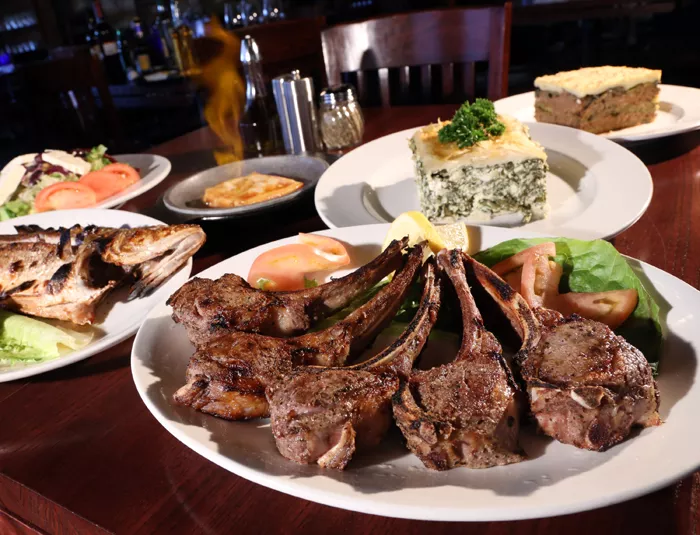 Lamb chops from New Hellas in Farmington Hills. - Photo by Rob Widdis.