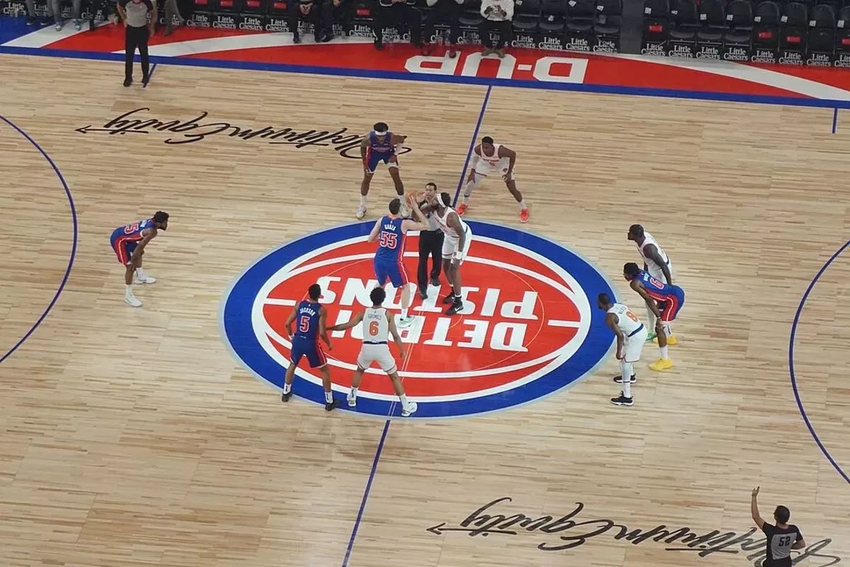 Image: The Detroit Pistons in 2021.