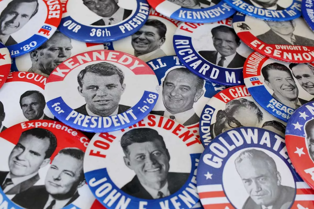 Image: In some ways, the 2024 campaign recalls the bitterness of 1968, when Republican Richard Nixon defeated Hubert Humphrey to replace Lyndon Johnson in the White House.