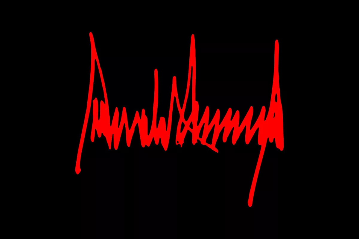 Image: Trump’s signature looks like, among other things, the sharp teeth of a shark.