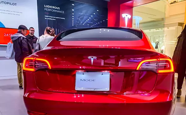 A Tesla showroom at the Somerset Collection in Troy.