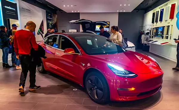 A Tesla showroom at the Somerset Collection in Troy.