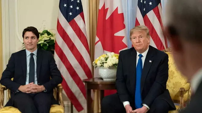 President Donald Trump meets with Canadian Prime Minister Justin Trudeau in 2019.