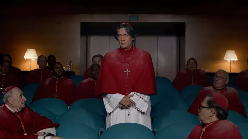 Carlos Diehz stars as Cardinal Benitez in director Edward Berger’s Conclave.