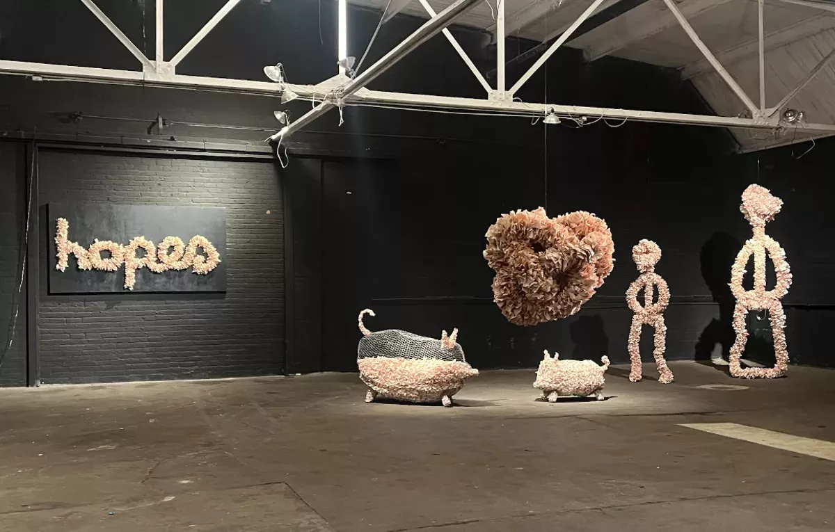 Image: "The Loser Show" at Andy Arts demonstrates the hopes and losses of playing the lottery.