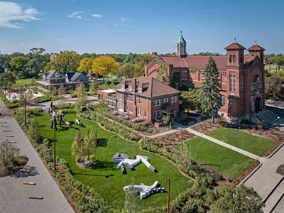 Next to The Shepherd is the Charles McGee Legacy Park, a permanent sculpture garden in honor of the late artist.