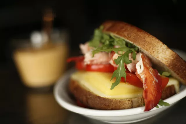 Lobster grilled cheese from Majestic Caf&eacute; in Detroit. - MT photo: Rob Widdis