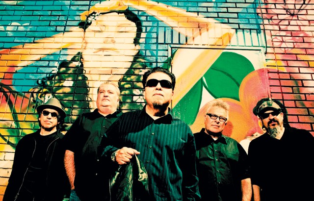 Louie P&eacute;rez (far left) and his Los Lobos bandmates. - Drew Reynolds