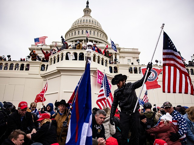 Pro-Trump supporters storm the U.S. Capitol following a rally with President Donald Trump on Jan. 6 in Washington, D.C.