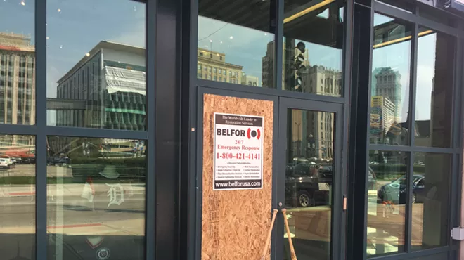 Image: Man takes sledgehammer to Comerica Park, shattering windows and doors