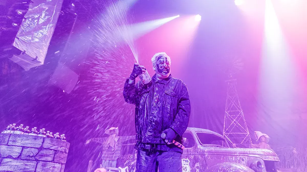 Image: Rap duo Insane Clown Posse’s 31st annual Faygo-drenched Halloween extravaganza returns to the Masonic Temple.