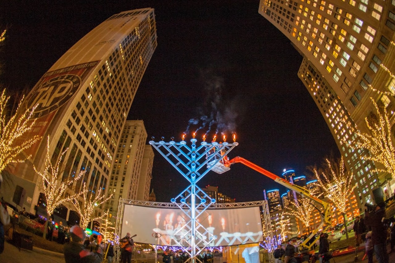 Menorah in the D 
This year, Menorah in the D will take place on Dec. 7 at 5 p.m. The tradition began in 2010, adding a 26-foot tall menorah to Campus Martius alongside the large Christmas tree and Kwanzaa kinara.