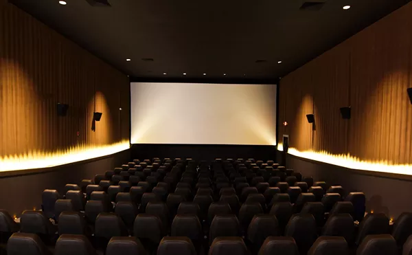 A screen at the Maple Theater.