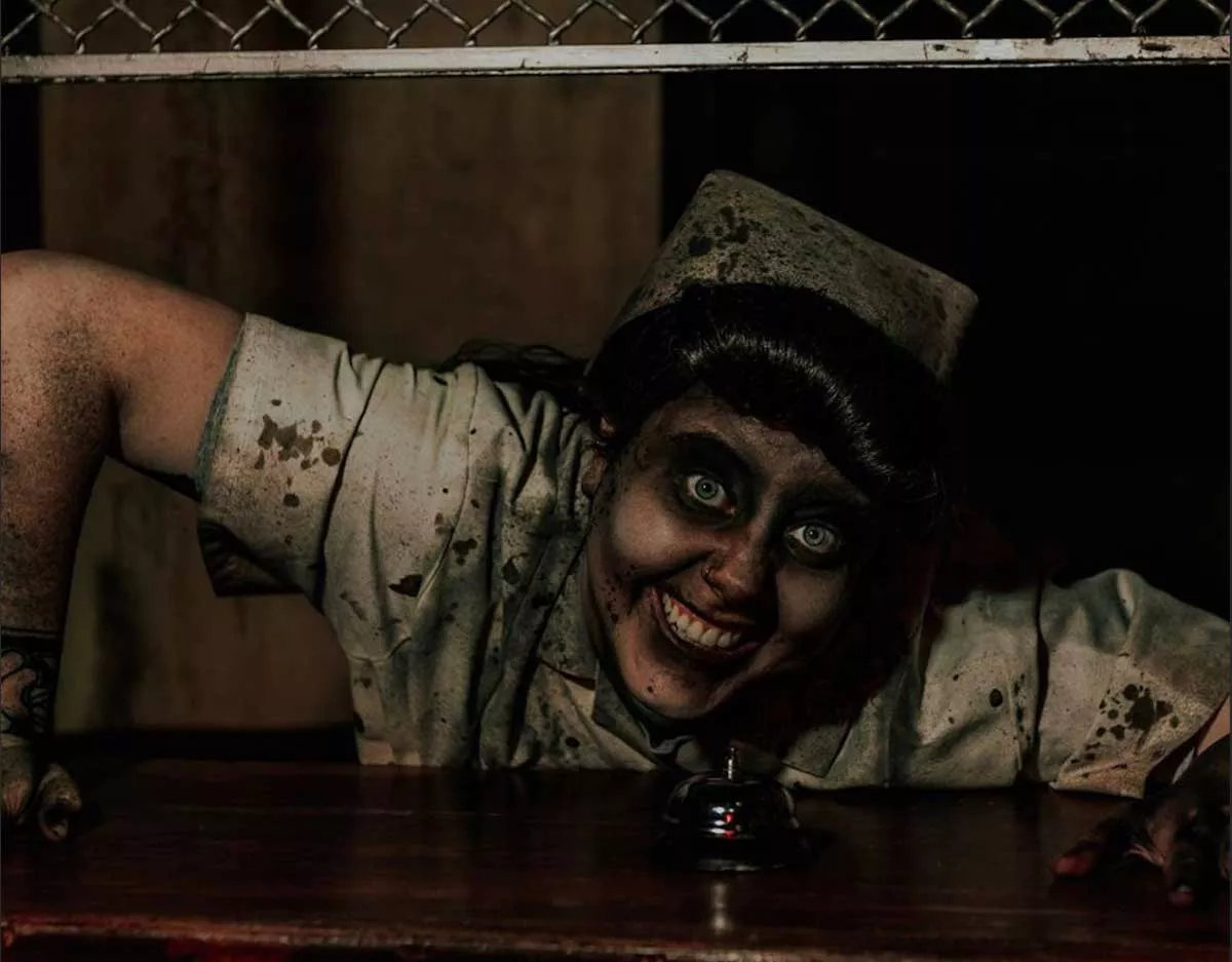 Image: A creepy actor at Eloise Asylum.
