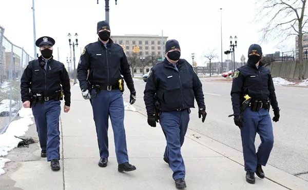 Michigan State Police on patrol in Lansing in 2021.