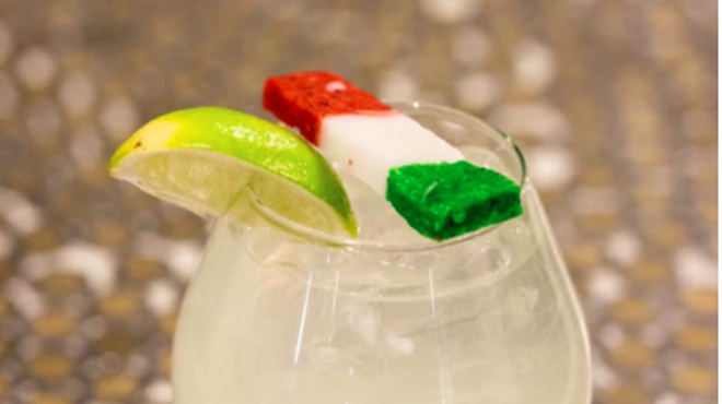 Frida Kahlo (Tequila, Citrus agave blend, coconut water, coconut bandera)