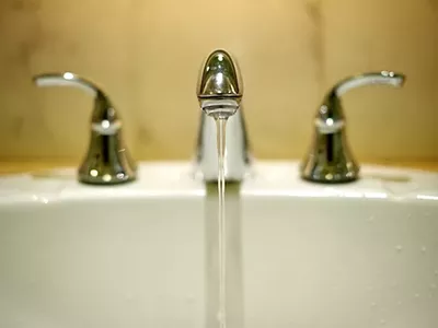 sink faucet.