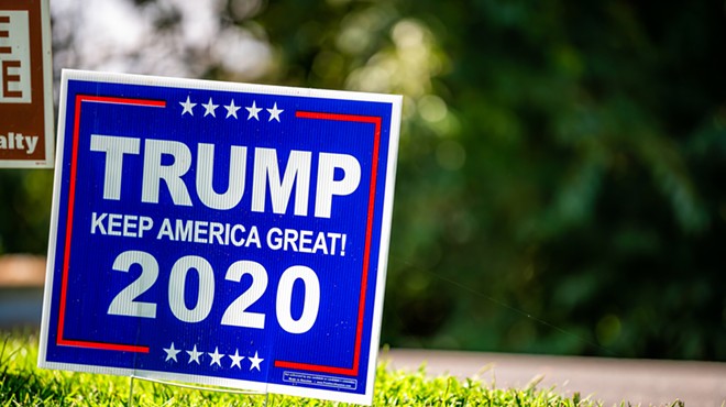 President Donald Trump 2020 election yard sign.