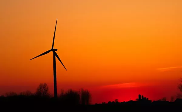 A wind turbine in Michigan.