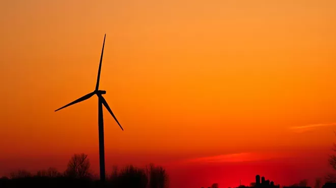 A wind turbine in Michigan.