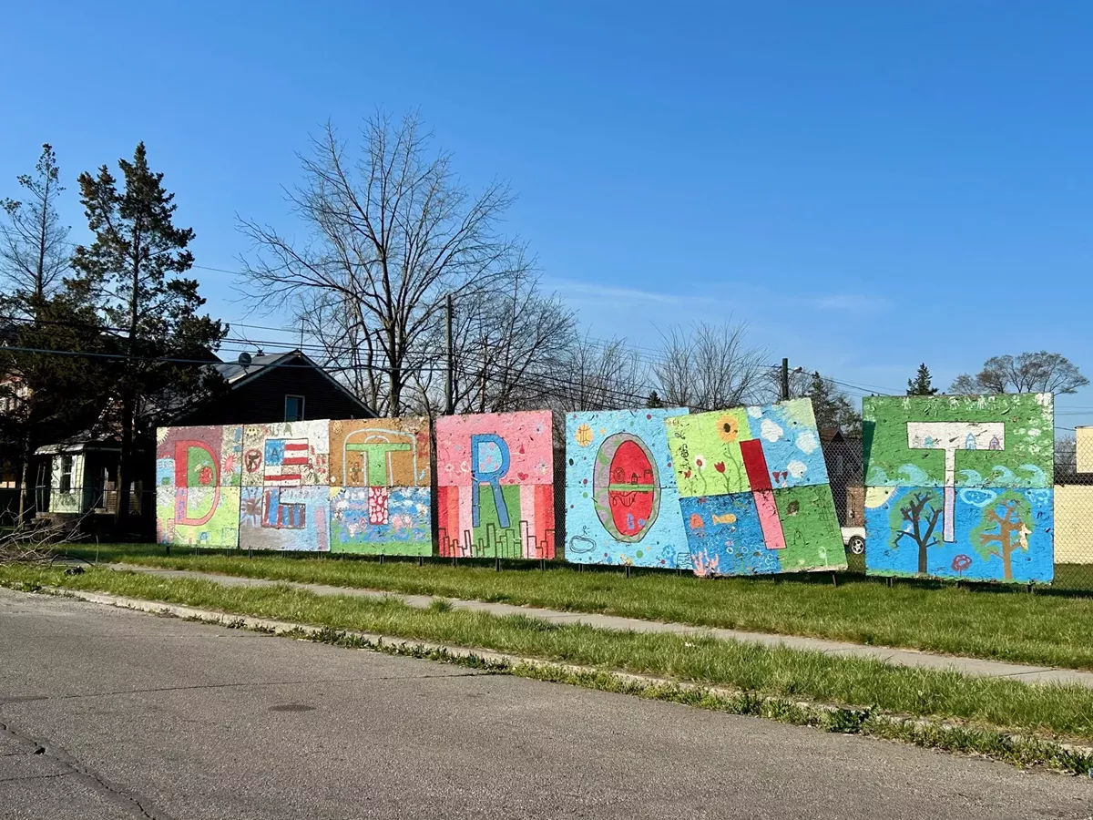 Image: A mural on Detroit's east side.