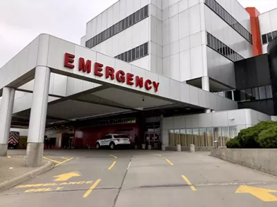 Detroit Medical Center's emergency entrance.