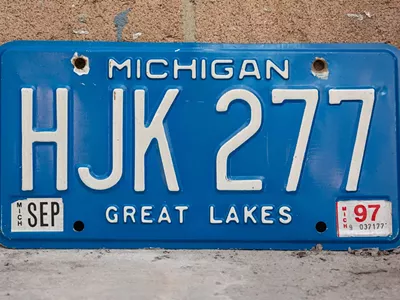 Remember Michigan's classic blue license plates?