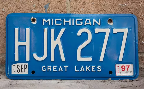 Remember Michigan's classic blue license plates?