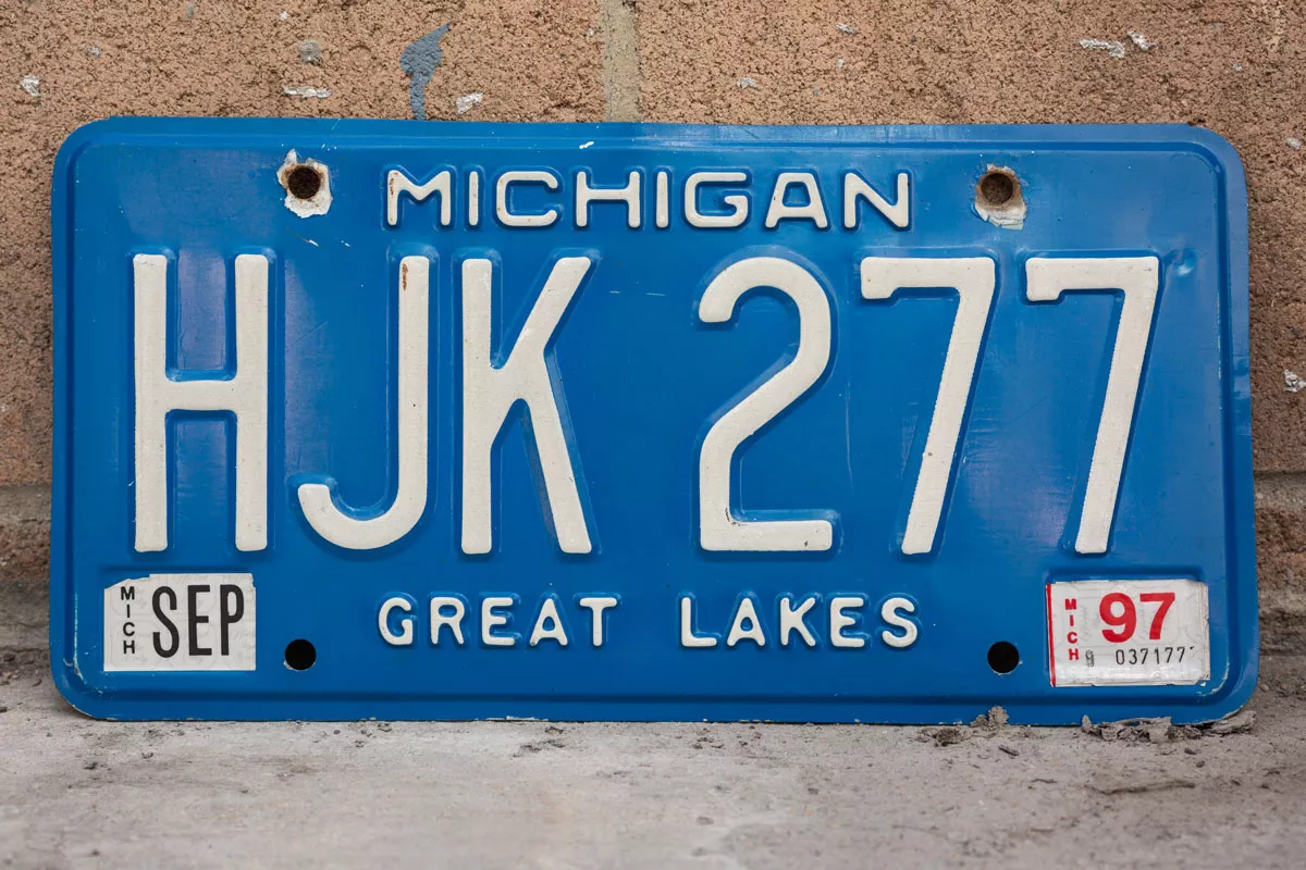 Image: Remember Michigan's classic blue license plates?