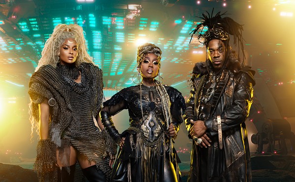 Missy Elliott, center, joins forces with Ciara and Busta Rhymes for the “OUT OF THIS WORLD — The Missy Elliott Experience” tour.
