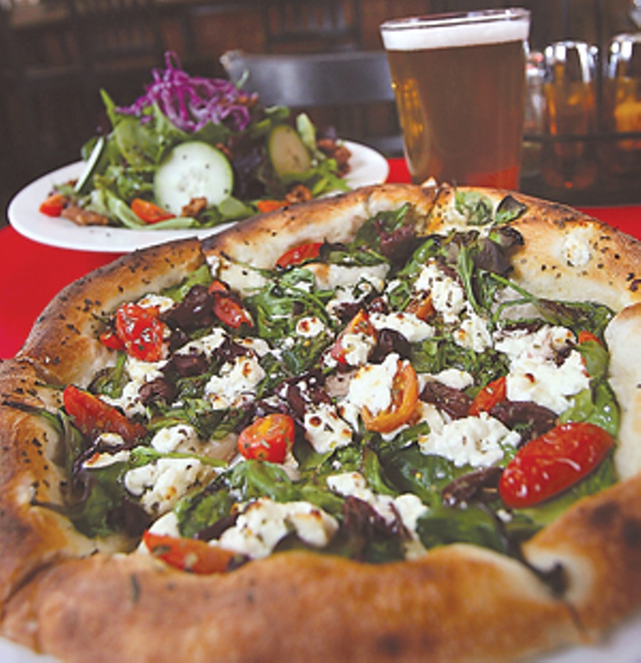 Motor City Brewing Works serves up carefully constructed, brick oven pizzas, most of which are vegetarian, along with a full service bar, beers brewed on site, and events like “This Week in Art.” 
470 W. Canfield St., Detroit; 313-832-2700.