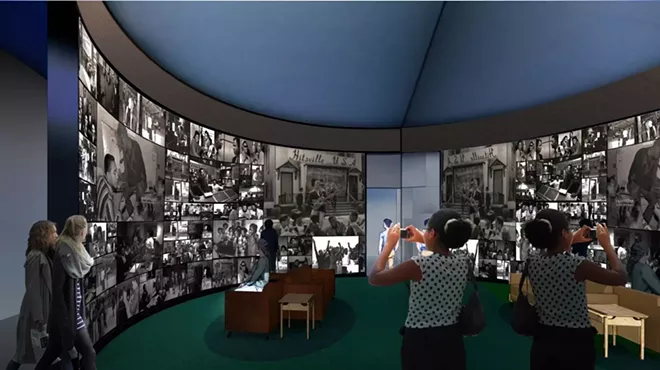 A rendering of The Motown Atmosphere, a new exhibit that will showcase images of legendary Hitsville artists.